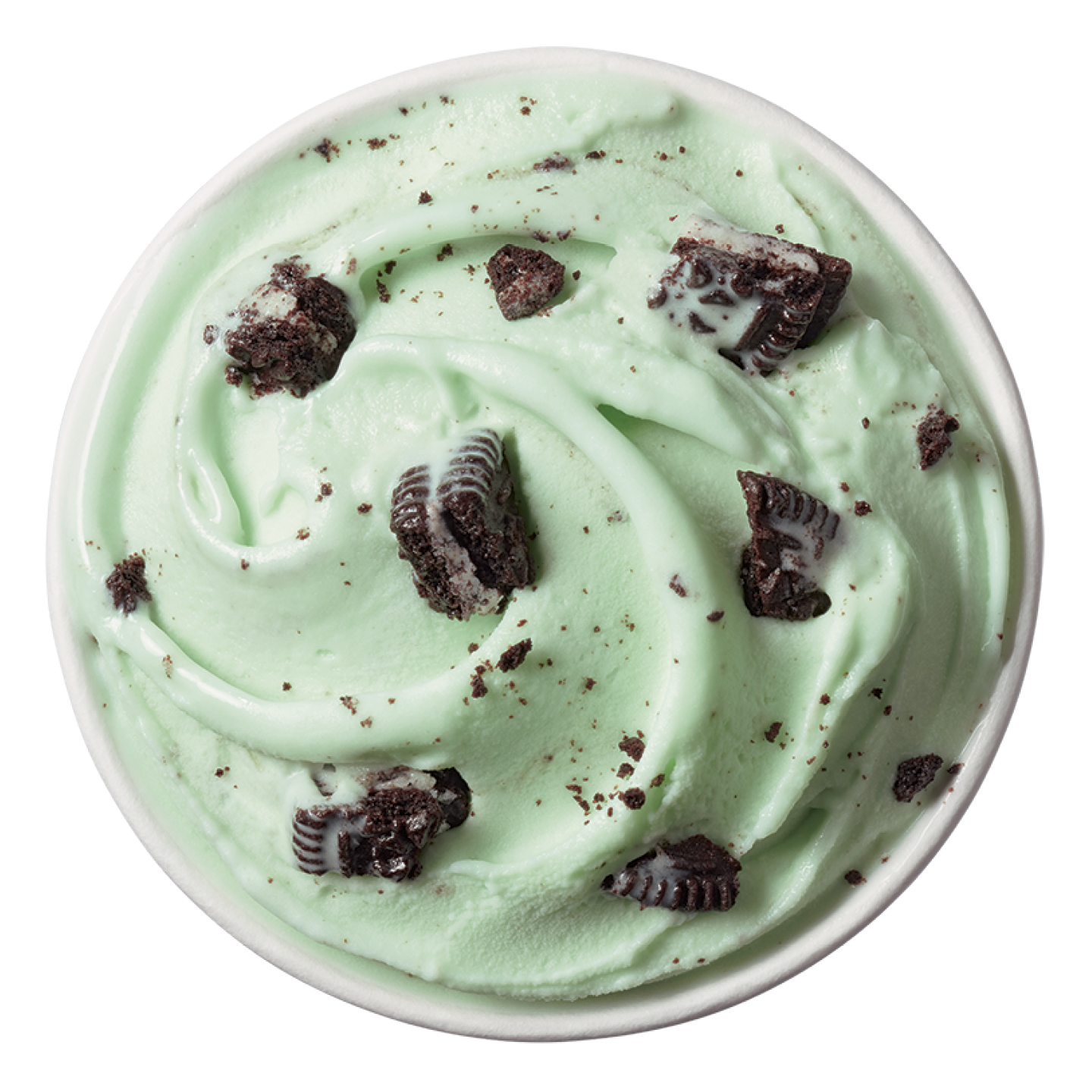 Mint Oreo Blizzard with cookie pieces