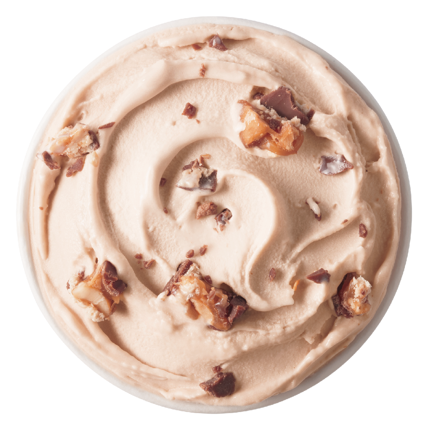Snickers Blizzard with chocolate caramel and candy pieces