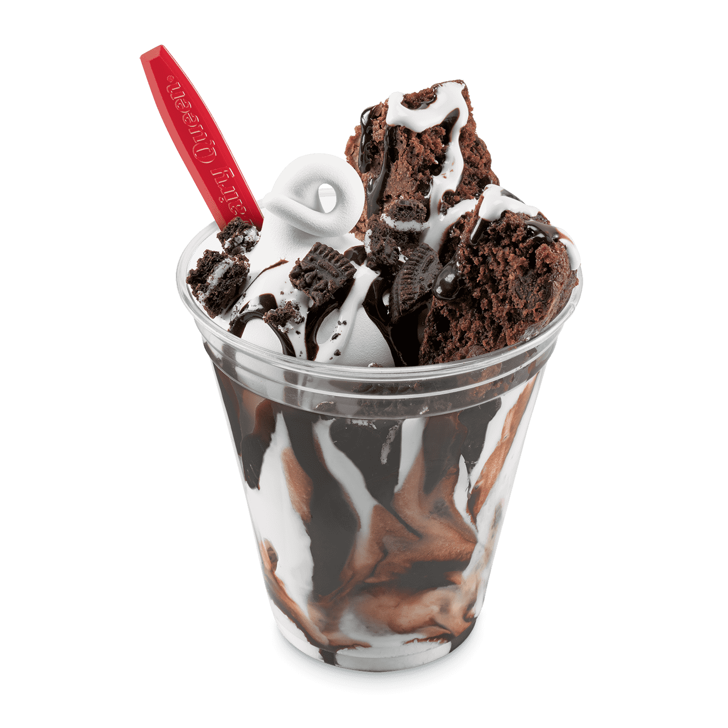 Brownie Oreo dessert with chocolate and marshmallow