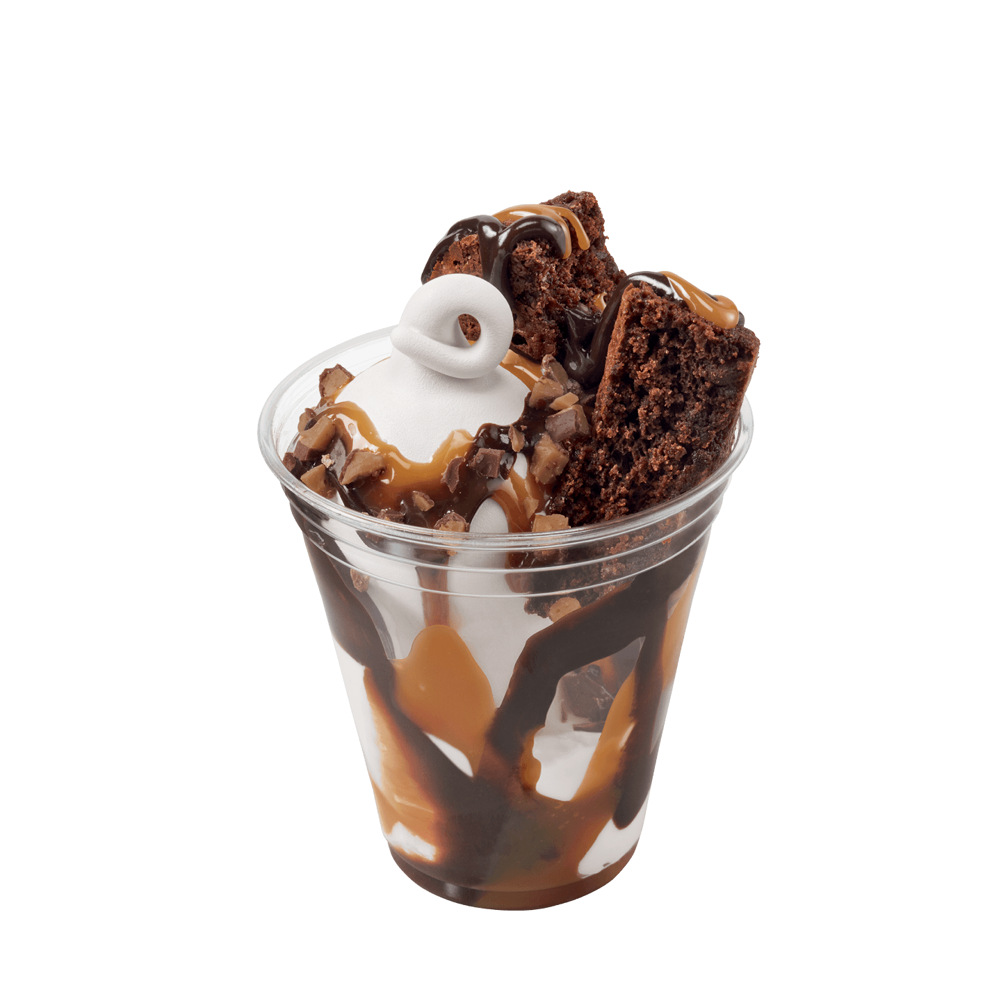 Heath brownie dessert with caramel fudge and toffee pieces